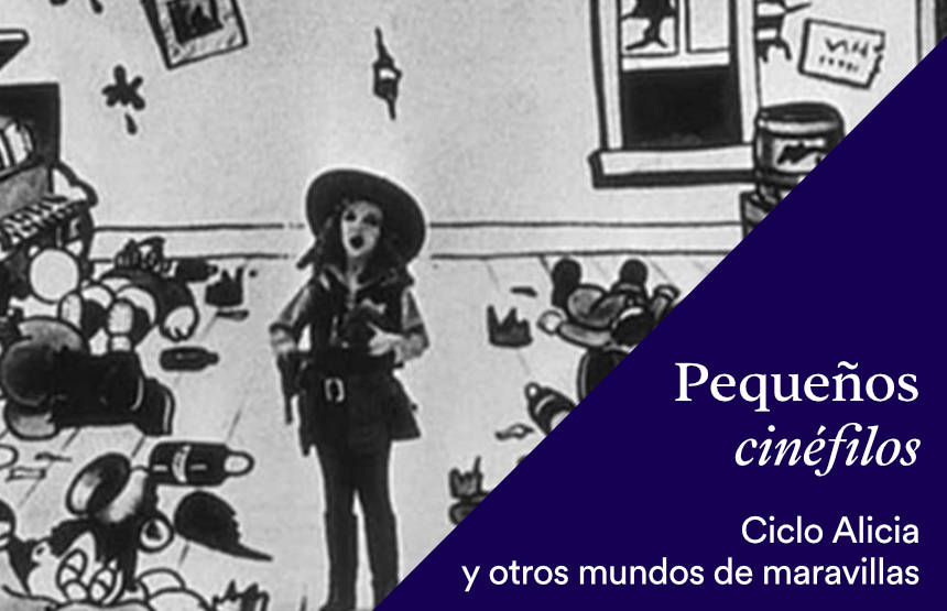 Actividad de la exposición los mundos de alicia. soñar el país de las maravillas y del ciclo pequeños cinéfilos
