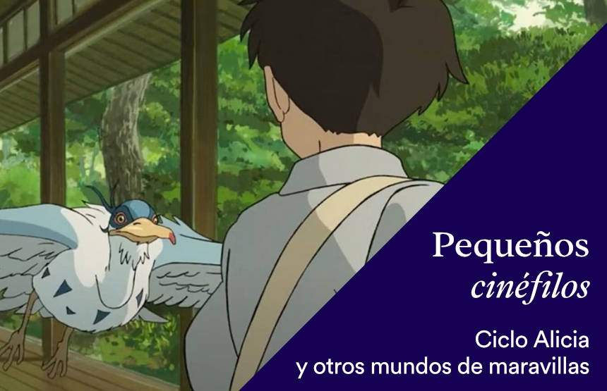 Actividad de la exposición los mundos de alicia. soñar el país de las maravillas y del ciclo pequeños cinéfilos