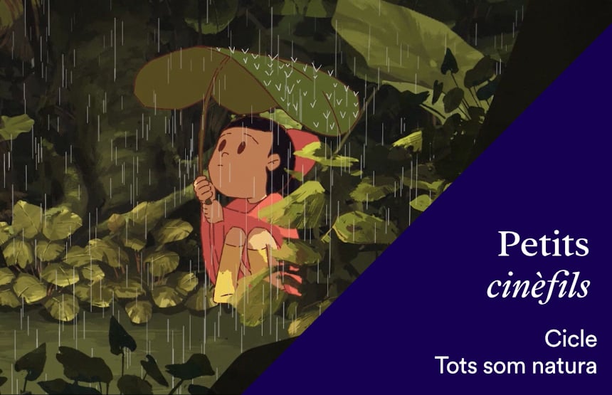 Activitat  de l'exposició som natura. una experiència audiovisual immersiva i del cicle petits cinèfils