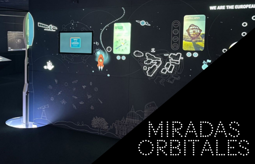 Actividad de la exposición miradas orbitales. el planeta a vista de satélite