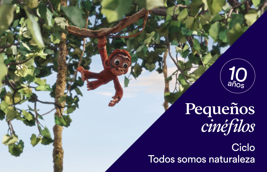 Actividad de la exposición miradas orbitales. el planeta a vista de satélite y del ciclo pequeños cinéfilos