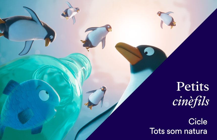Activitat  de l'exposició som natura. una experiència audiovisual immersiva i del cicle petits cinèfils