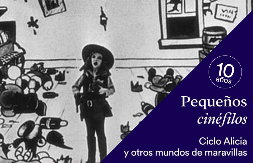 Actividad de la exposición los mundos de alicia. soñar el país de las maravillas y del ciclo pequeños cinéfilos