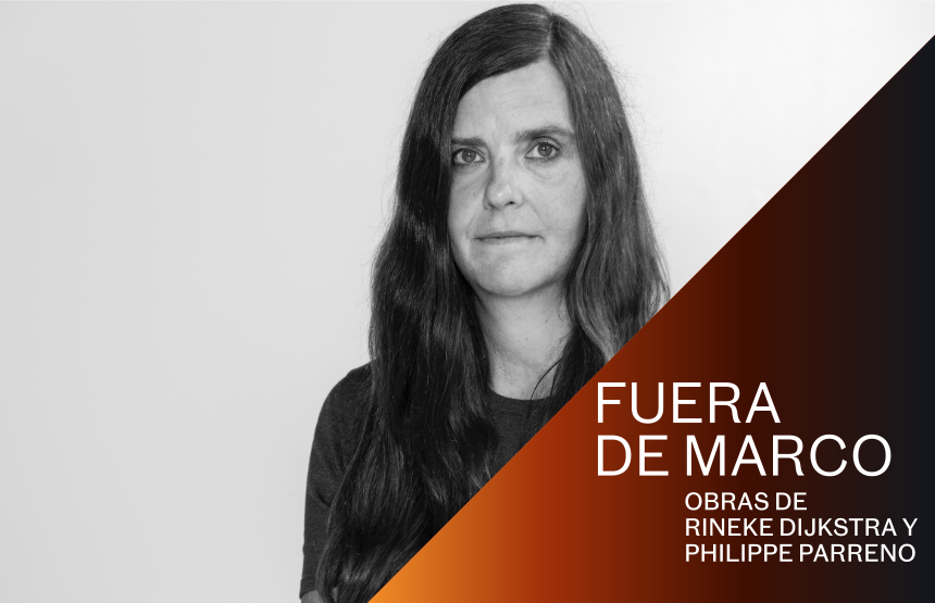 Actividad de la exposición fuera de marco. obras de rineke dijkstra y philippe parreno