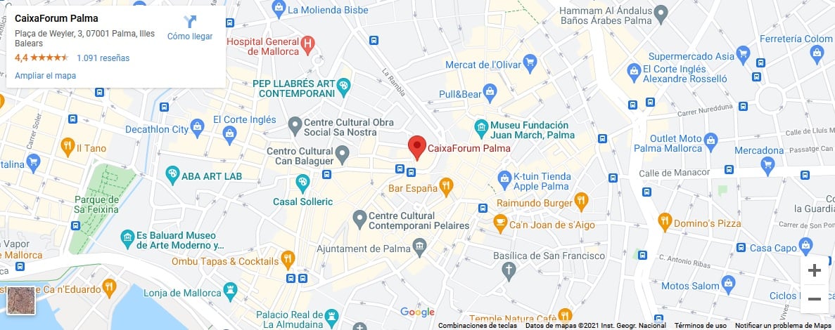 Situación de CaixaForum Palma en el mapa