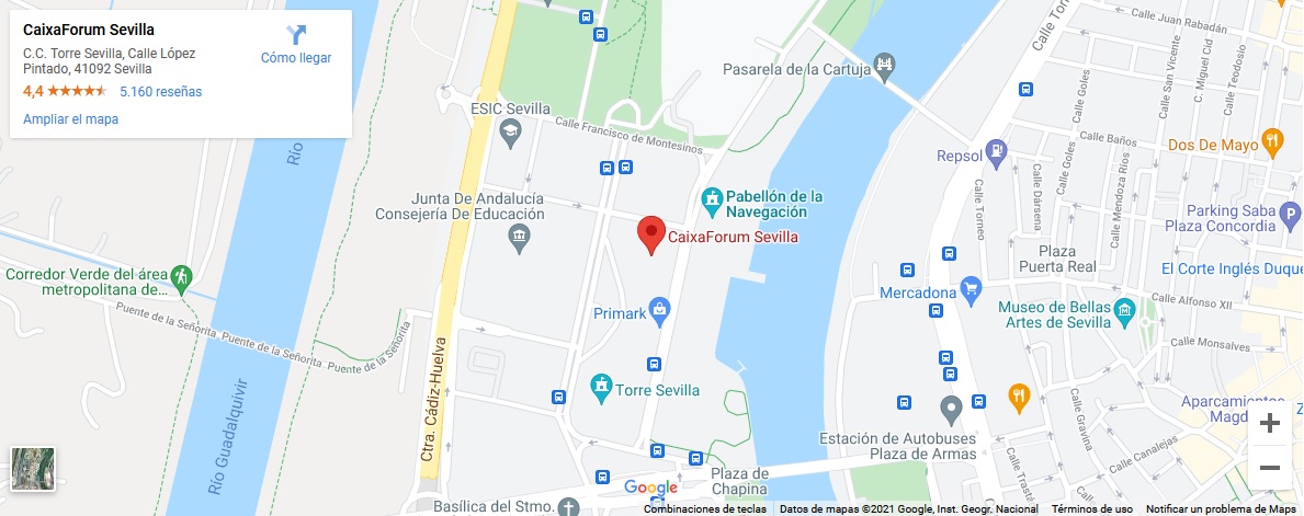 Situación de CaixaForum Sevilla en el mapa