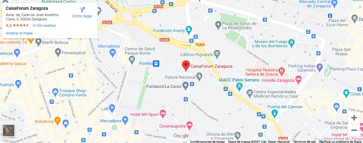 Situación de CaixaForum Zaragoza en el mapa