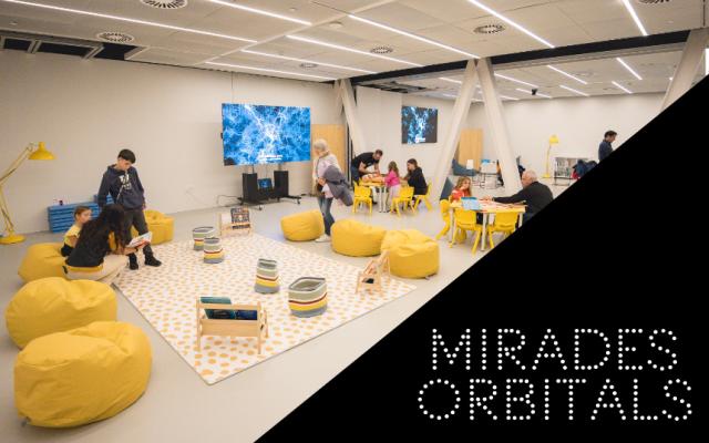Actividad de la exposición miradas orbitales. el planeta a vista de satélite